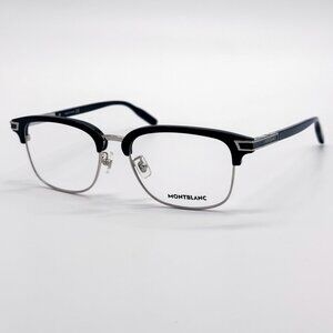 NEW MONTBLANC EYEGLASSES MB0043O 007 BLUE SILVER MEN EYEWEAR MONTBLANC